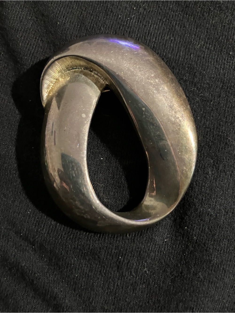 Premier Designs Silver-Tone Modern Loop Brooch or Pendant